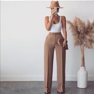 Zara Flared Trousers - Camel